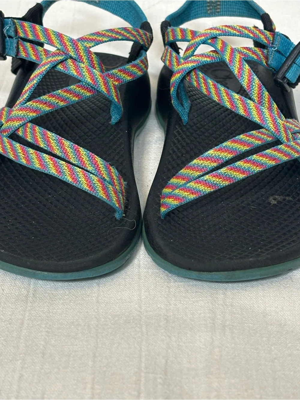 Chaco Kids' ZX/2 EcoTread Double-Strap Sandals-Fiesta Rainbow Colorway-Girls 3